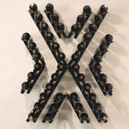 Ultra 3FT Cork-Out Straight Wall Rail Wine Rack (9 Bottles) - Wall-mounted wine rack arranged in an X-shaped design holding multiple bottles