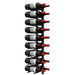 Ultra 3FT Label-Out Horizontal Wall Rail Wine Rack (9–27 Bottles) - 18 Bottles Shown