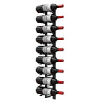 Ultra 3FT Label-Out Horizontal Wall Rail Wine Rack (9–27 Bottles) - 9 Bottles Shown
