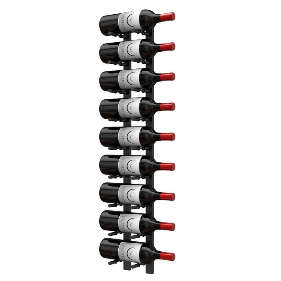 Ultra 3FT Label-Out Horizontal Wall Rail Wine Rack (9–27 Bottles) - 9 Bottles Shown