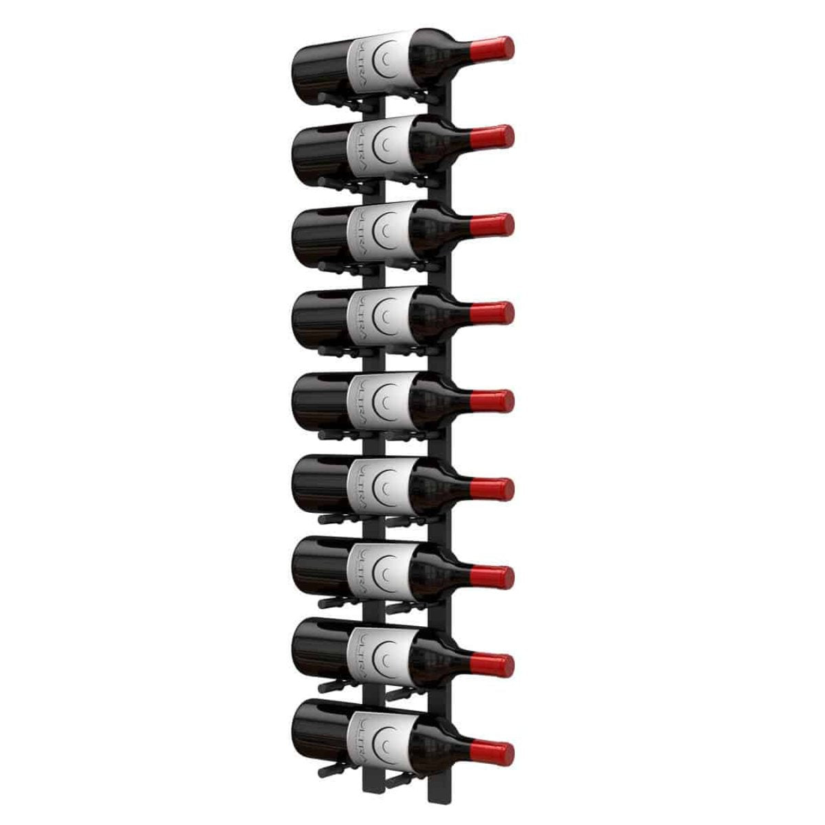 Ultra 3FT Label-Out Horizontal Wall Rail Wine Rack (9–27 Bottles) - 9 Bottles Shown