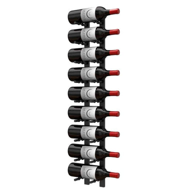 Ultra 3FT Label-Out Horizontal Wall Rail Wine Rack (9–27 Bottles) - 9 Bottles Shown