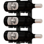 Ultra 3FT Label-Out Horizontal Wall Rail Wine Rack (9–27 Bottles) - Single Depth Rack with 3 Bottles Label Shown
