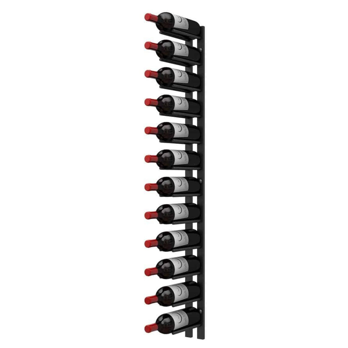 Ultra 4FT Cork-Out Straight Wall Rail Wine Rack (12 Bottles) - Cork Out Design with wine bottles
