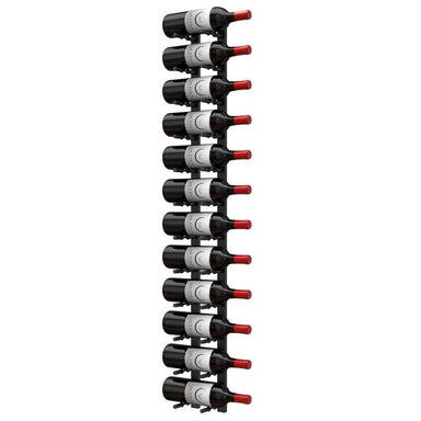 Ultra 4FT Label-Out Horizontal Wall Rail Wine Rack (12–36 Bottles) - 12 Bottles Shown