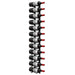 Ultra 4FT Label-Out Horizontal Wall Rail Wine Rack (12–36 Bottles) - 12 Bottles Shown