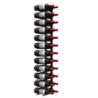Ultra 4FT Label-Out Horizontal Wall Rail Wine Rack (12–36 Bottles) - 24 Bottles Shown