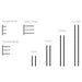 Ultra 4FT Label-Out Horizontal Wall Rail Wine Rack (12–36 Bottles) - Depth and Foot Dimensions Shown