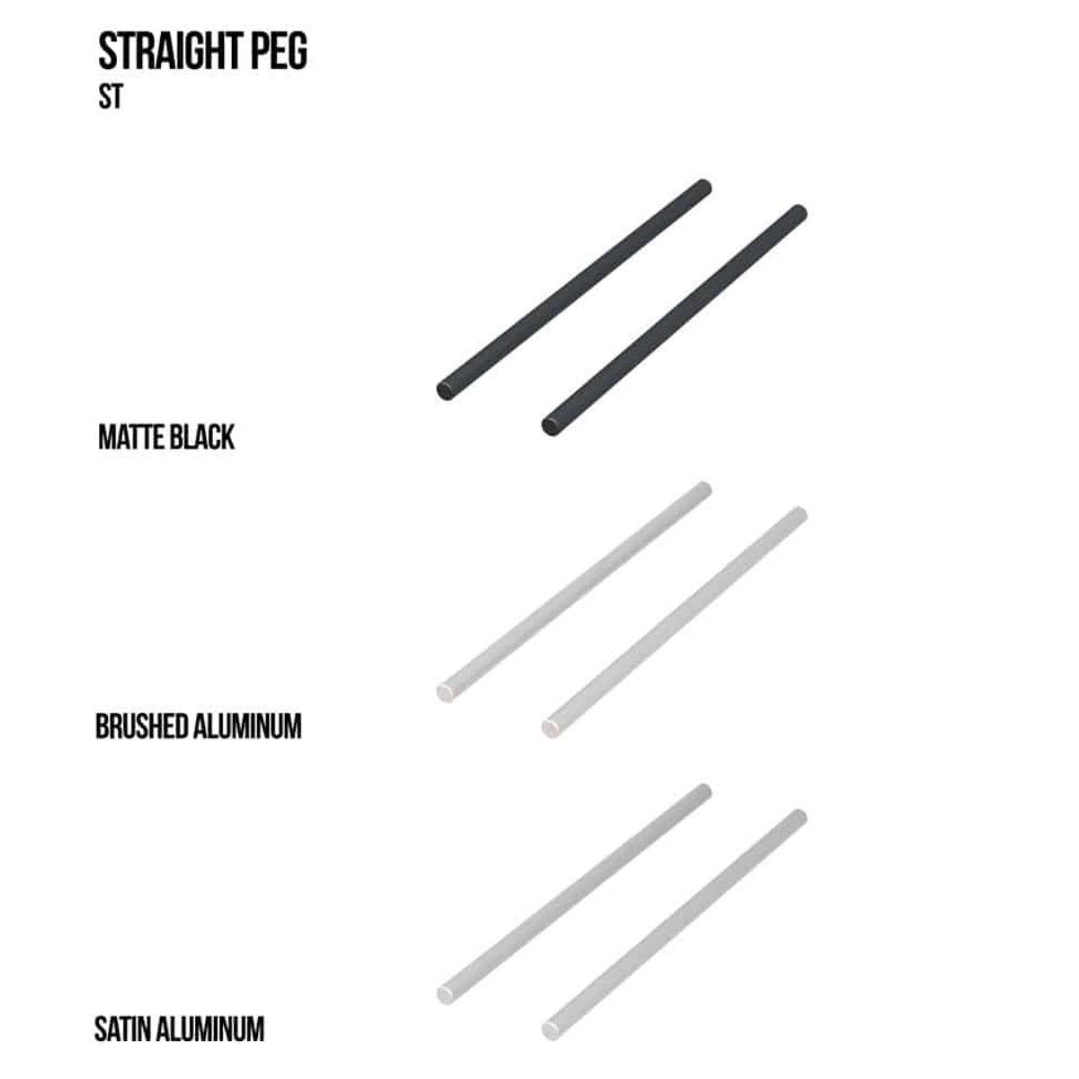 Ultra Cork-Out Straight Wine Peg - Available Colors - Matte Black - Brushed Aluminum - Satin Aluminum