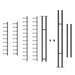 Ultra Floor-To-Ceiling Backer Channel - Wine rack system parts laid out, including rails, posts, and support channels