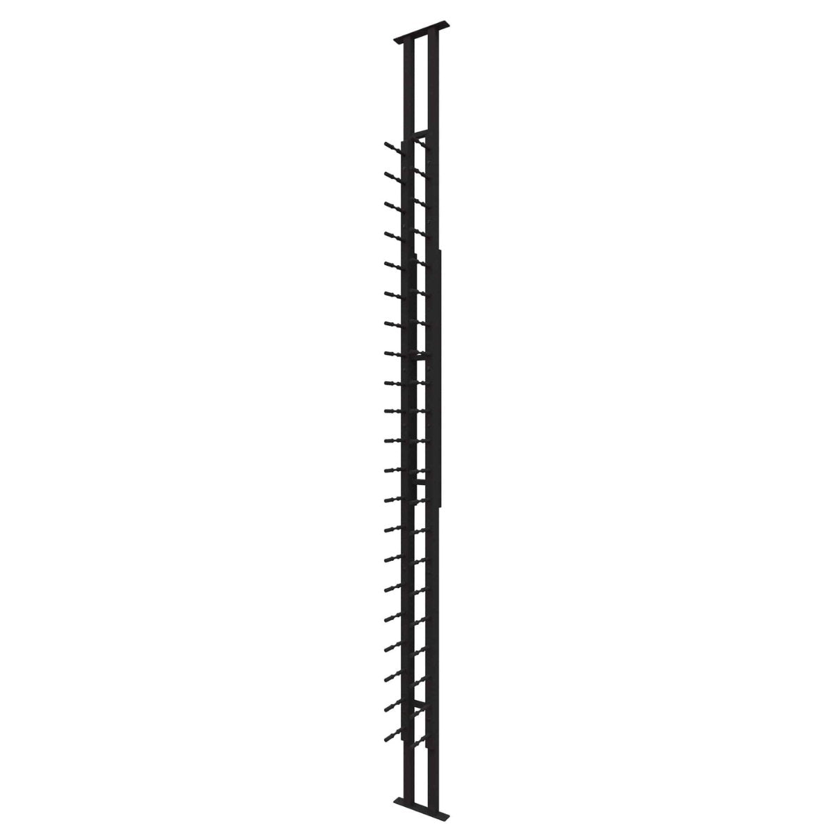 Ultra Floor-to-Ceiling Mounted 1-Sided Wine Rack Display (21 Bottles) - front side view without bottles