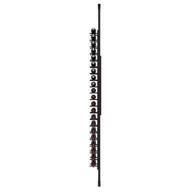 Ultra Floor-to-Ceiling Mounted 1-Sided Wine Rack Display (21 Bottles) - front view with wine bottles
