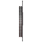 Ultra Floor-to-Ceiling Mounted 1-Sided Wine Rack Display (42 Bottles) - front view with wine bottles