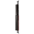 Ultra Floor-to-Ceiling Mounted 1-Sided Wine Rack Display (42 Bottles) - side view with wine bottles