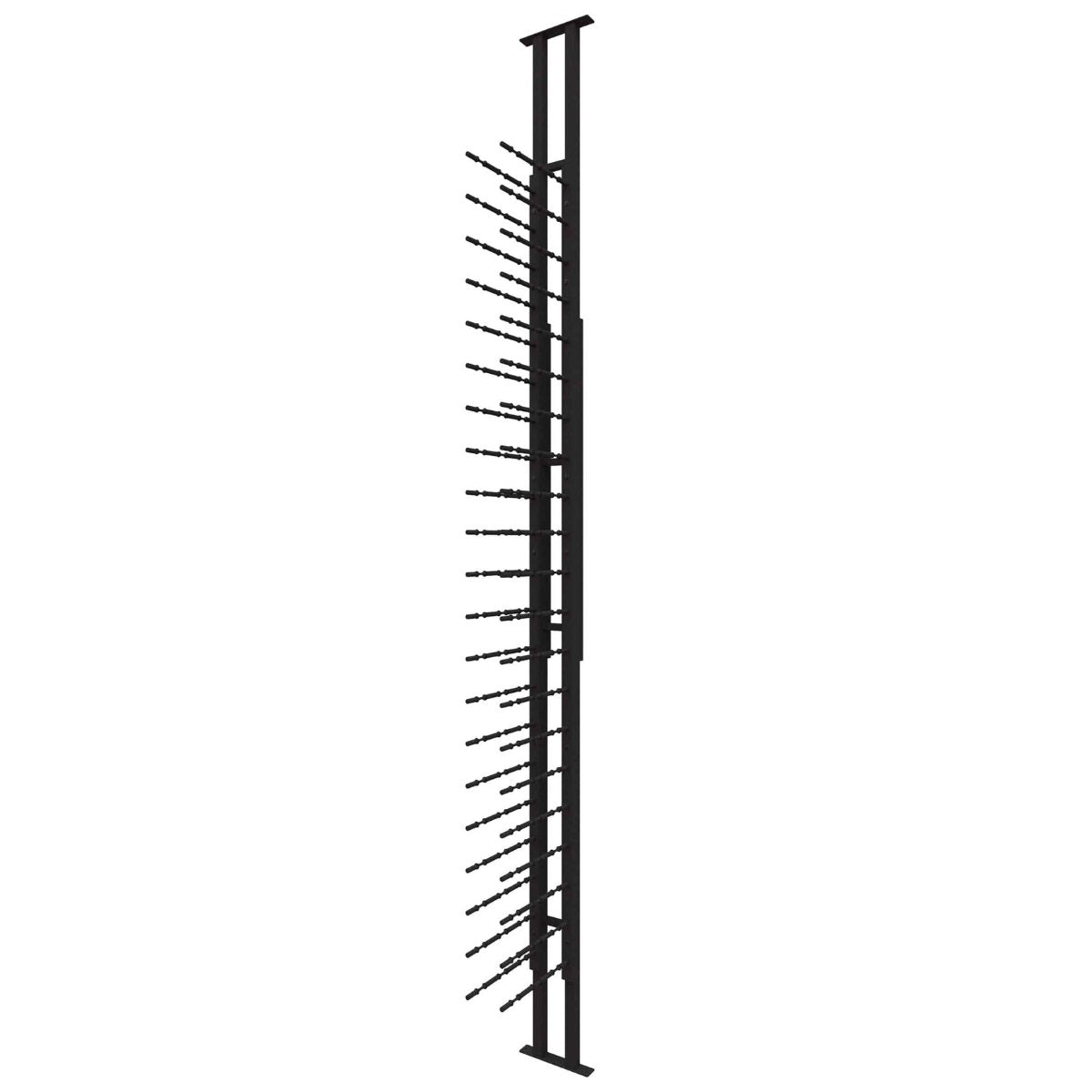 Ultra Floor-to-Ceiling Mounted 1-Sided Wine Rack Display (63 Bottles) - front side view without bottles