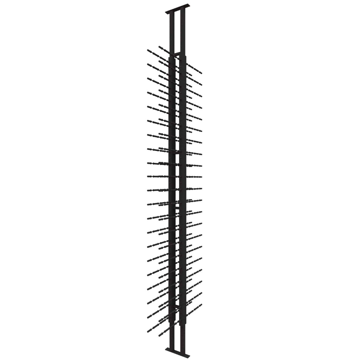 Ultra Floor-to-Ceiling Mounted 2-Sided Wine Rack Display (126 Bottles) - front side view without bottles