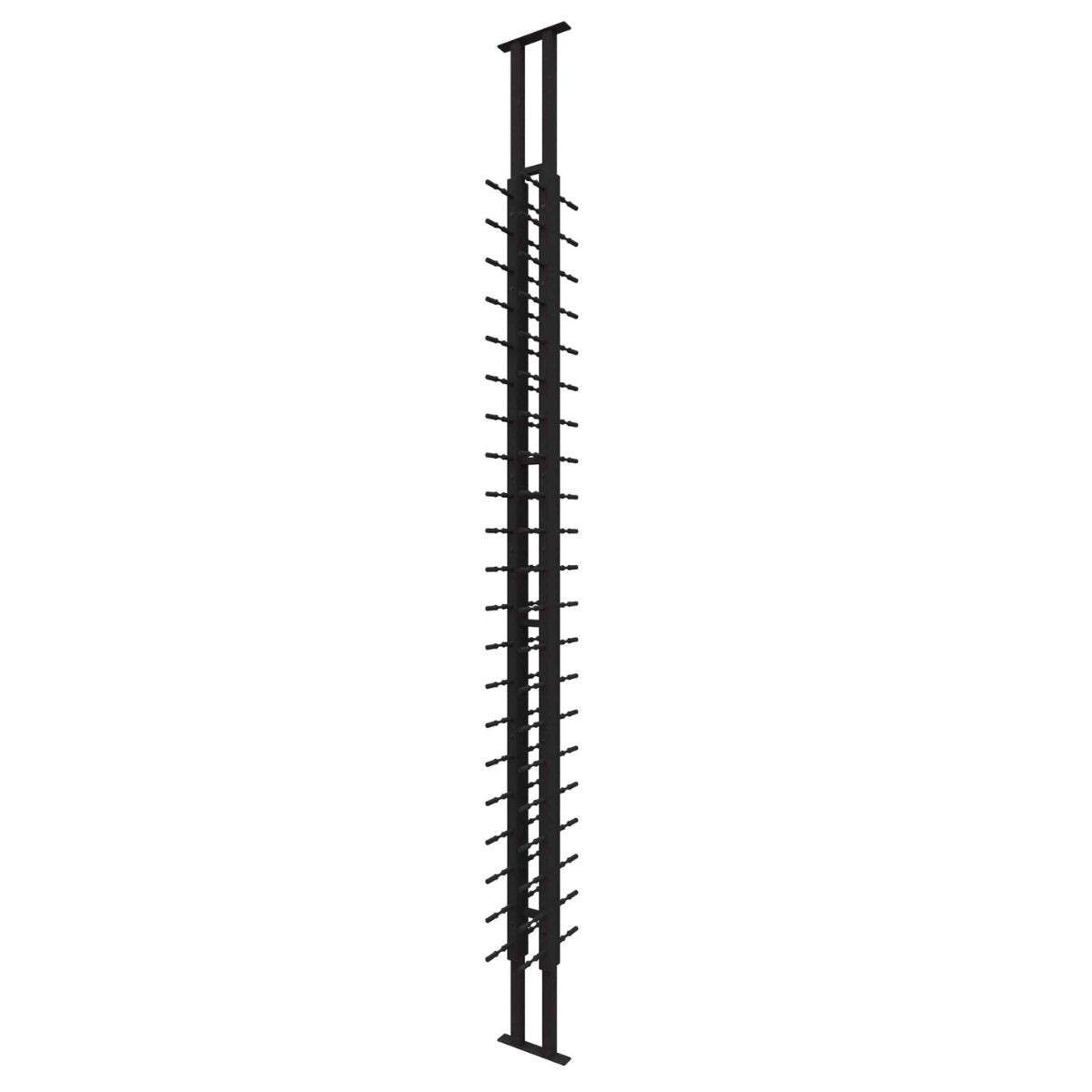 Ultra Floor-to-Ceiling Mounted 2-Sided Wine Rack Display (42 Bottles) - front side view without bottles