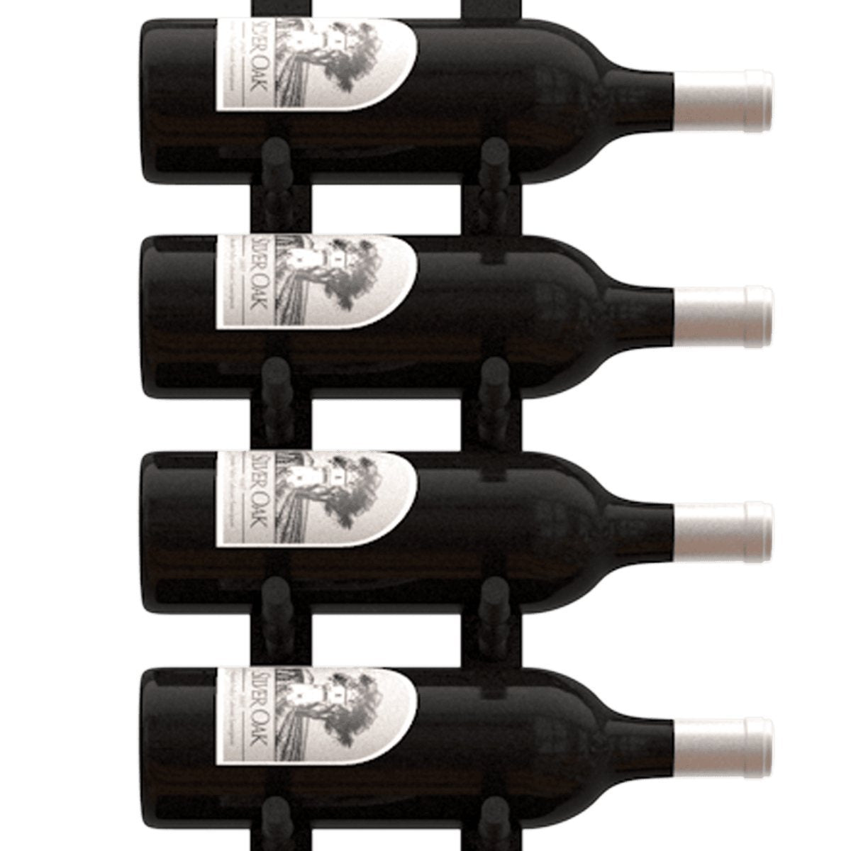 Ultra Floor-to-Ceiling Mounted 2-Sided Wine Rack Display (42 Bottles) - maximum view of wine label