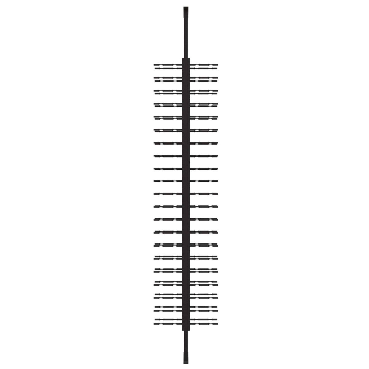 Ultra Floor-to-Ceiling Mounted 2-Sided Wine Rack Display (84 Bottles) - Side view without bottles