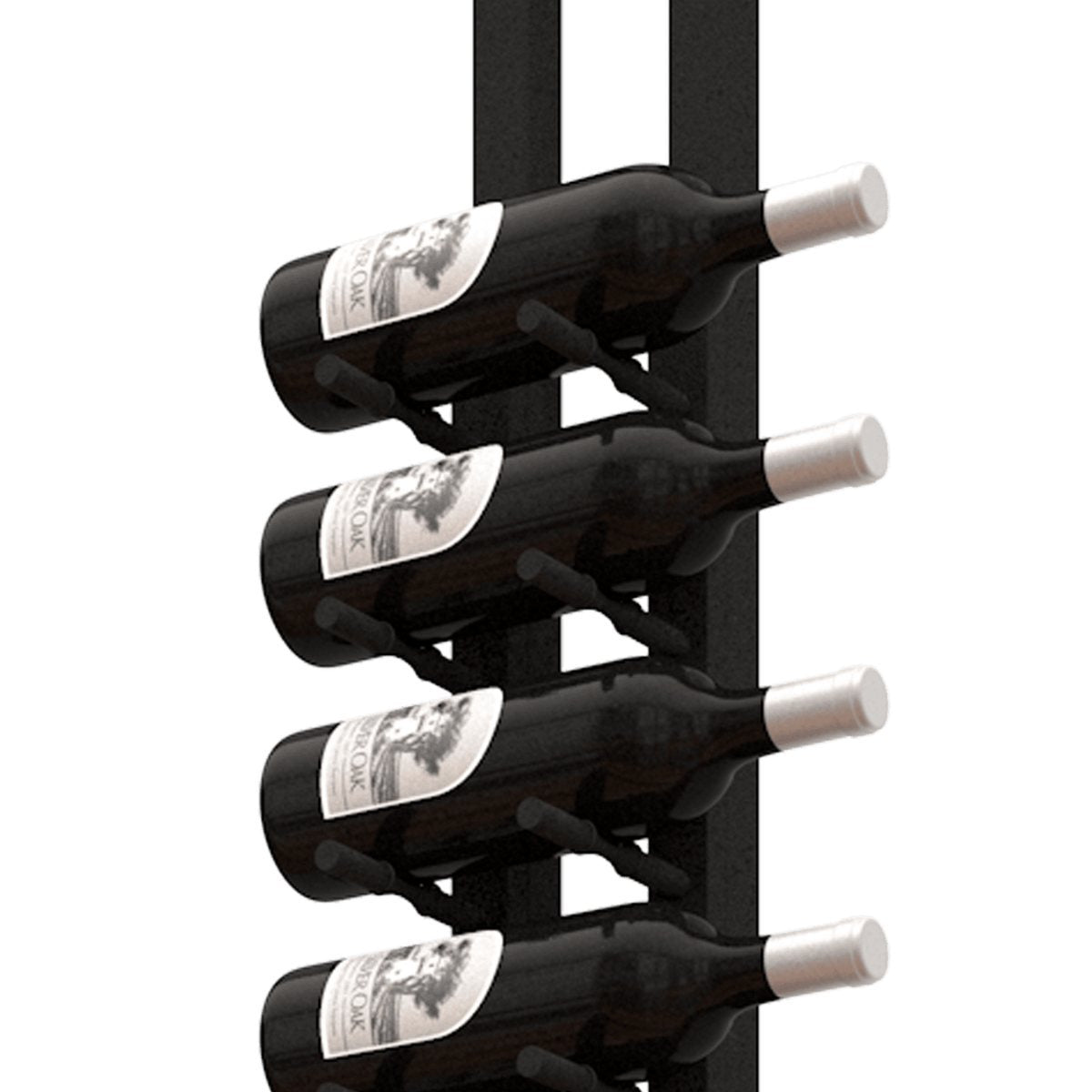 Ultra Floor-to-Ceiling Mounted 2-Sided Wine Rack Display (84 Bottles) - designed for stability shown