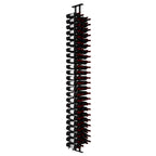 Ultra Floor-to-Ceiling Mounted 2-Sided Wine Rack Display (84 Bottles) - front  side view with wine bottles studio image