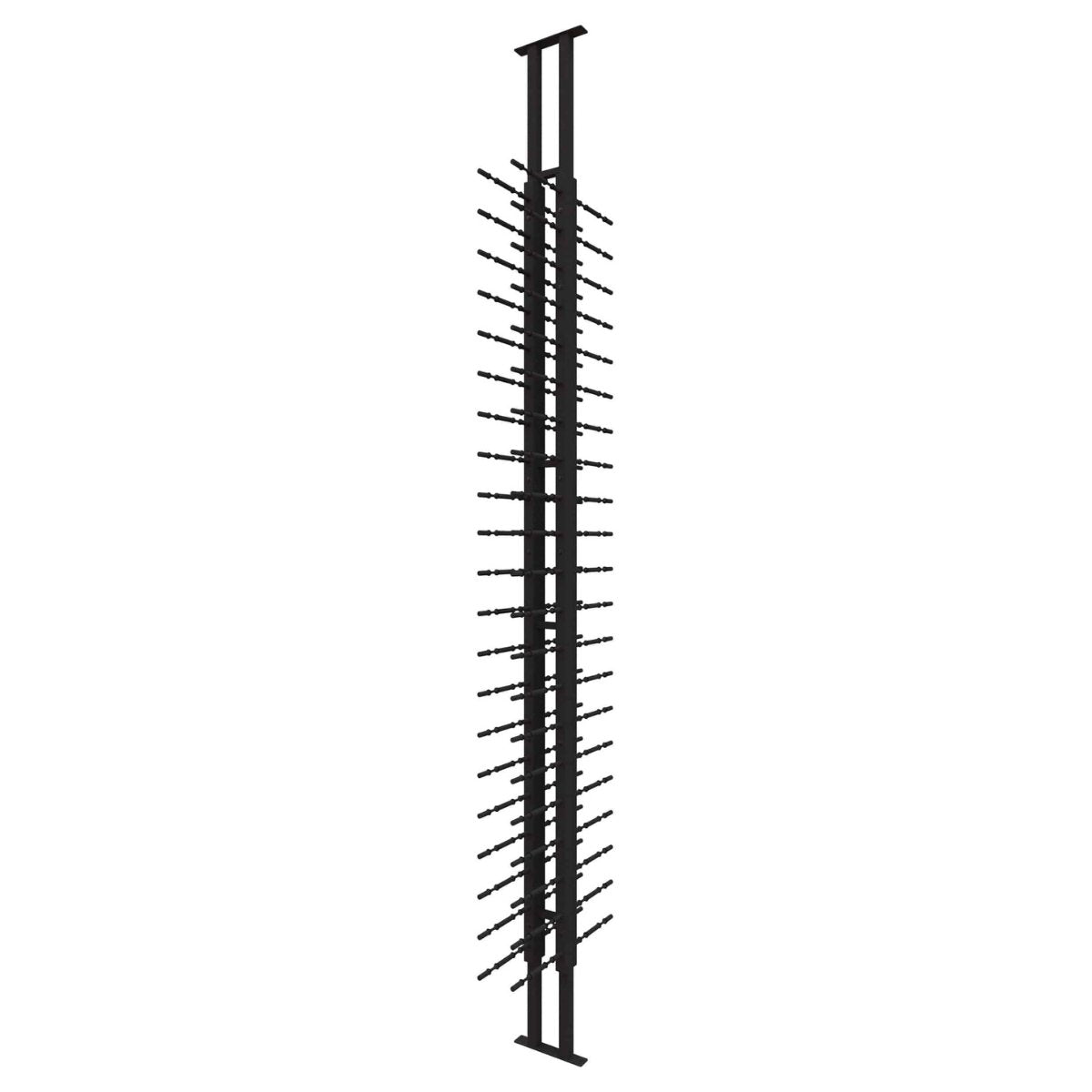 Ultra Floor-to-Ceiling Mounted 2-Sided Wine Rack Display (84 Bottles) - front side view without bottles