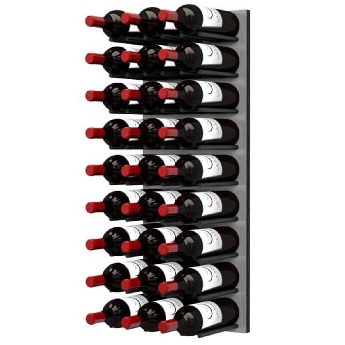 Ultra Fusion 3FT Cork-Out Wine Wall Alumasteel (27 Bottles) - Matte Black Finish Shown