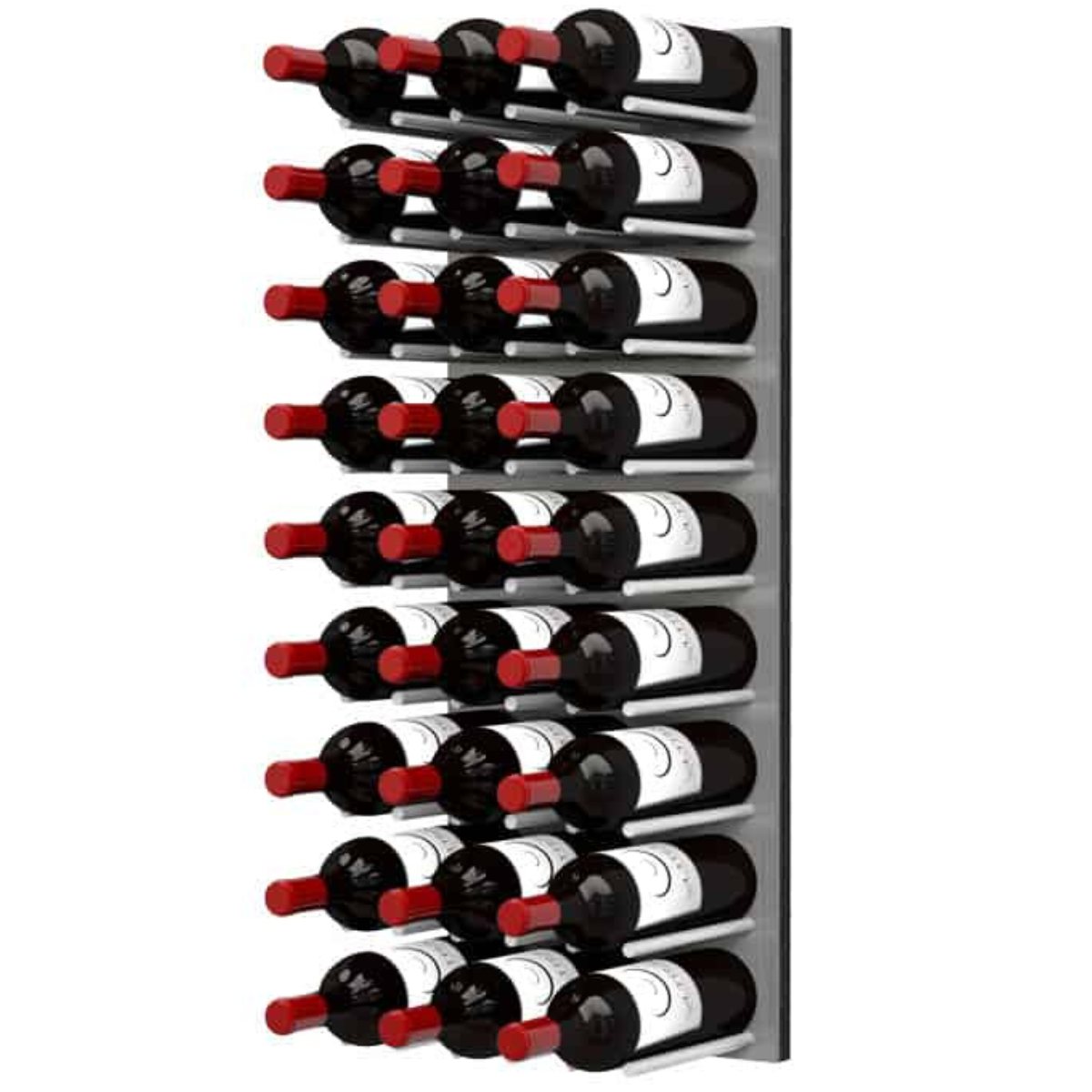 Ultra Fusion 3FT Cork-Out Wine Wall Alumasteel (27 Bottles) - Satin Aluminum Finish Shown