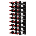 Ultra Fusion 3FT Cork-Out Wine Wall Black Acrylic (27 Bottles) - Brushed Aluminum Finish Shown