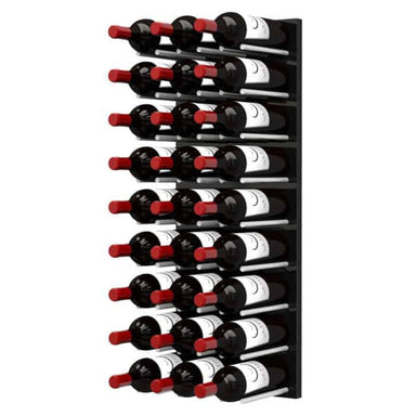 Ultra Fusion 3FT Cork-Out Wine Wall Black Acrylic (27 Bottles) - Brushed Aluminum Finish Shown