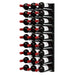 Ultra Fusion 3FT Cork-Out Wine Wall Black Acrylic (27 Bottles) - Brushed Aluminum Finish Shown