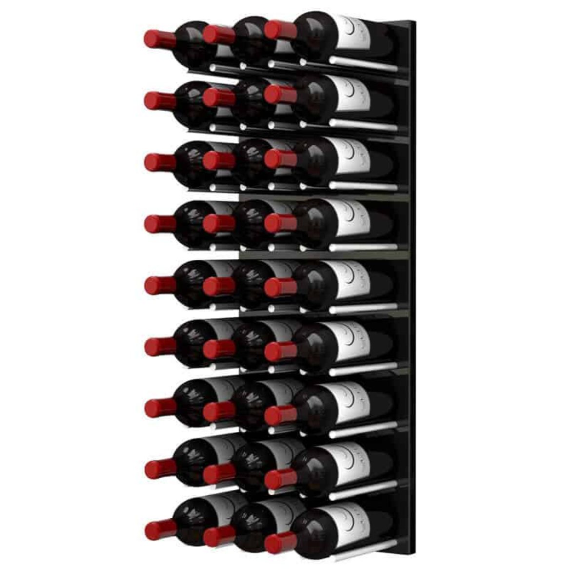 Ultra Fusion 3FT Cork-Out Wine Wall Black Acrylic (27 Bottles) - Satin Aluminum Finish Shown