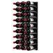 Ultra Fusion 3FT Cork-Out Wine Wall Black Acrylic (27 Bottles) - Satin Aluminum Finish Shown