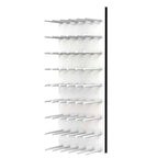 Ultra Fusion 3FT Cork-Out Wine Wall White Acrylic (27 Bottles) - Satin Aluminum Finish Studio Image