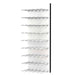 Ultra Fusion 3FT Cork-Out Wine Wall White Acrylic (27 Bottles) - Satin Aluminum Finish Studio Image