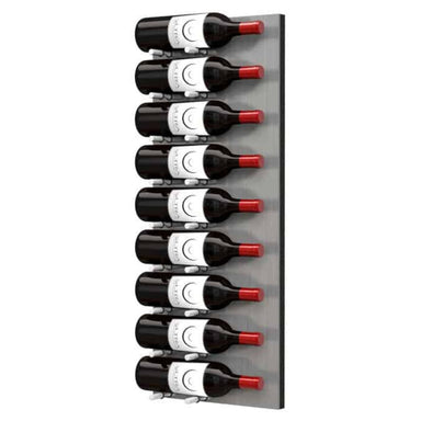Ultra Fusion 3FT Label Out Wine Wall Alumasteel (9-27 Bottles) - Brushed aluminum finish, single deep shown