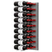 Ultra Fusion 3FT Label Out Wine Wall Alumasteel (9-27 Bottles) - Brushed aluminum finish, triple deep shown