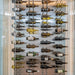 Ultra Fusion 3FT Label Out Wine Wall Alumasteel (9-27 Bottles) - Glass-enclosed wine display with backlit metal pegs holding assorted wine bottles