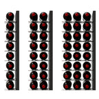 Ultra Fusion 3FT Label Out Wine Wall Alumasteel (9-27 Bottles) - Three Depth Options Shown