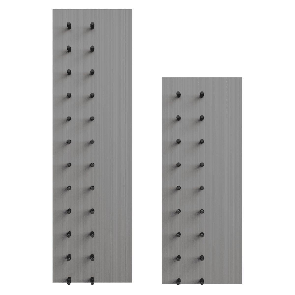 Ultra Fusion 3FT Label Out Wine Wall Alumasteel (9-27 Bottles) - Two Height Option Shown