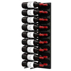Ultra Fusion 3FT Label Out Wine Wall Black Acrylic (9-27 Bottles) - Matte black finish, double deep shown