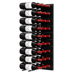 Ultra Fusion 3FT Label Out Wine Wall Black Acrylic (9-27 Bottles) - Matte black finish, triple deep shown
