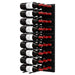 Ultra Fusion 3FT Label Out Wine Wall Black Acrylic (9-27 Bottles) - Matte black finish, triple deep shown
