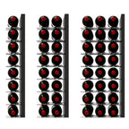 Ultra Fusion 3FT Label Out Wine Wall Black Acrylic (9-27 Bottles) - Three Depth Options Shown