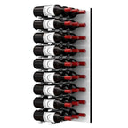 Ultra Fusion 3FT Label Out Wine Wall White Acrylic (9-27 Bottles) - Brushed Aluminum finish, Triple deep shown