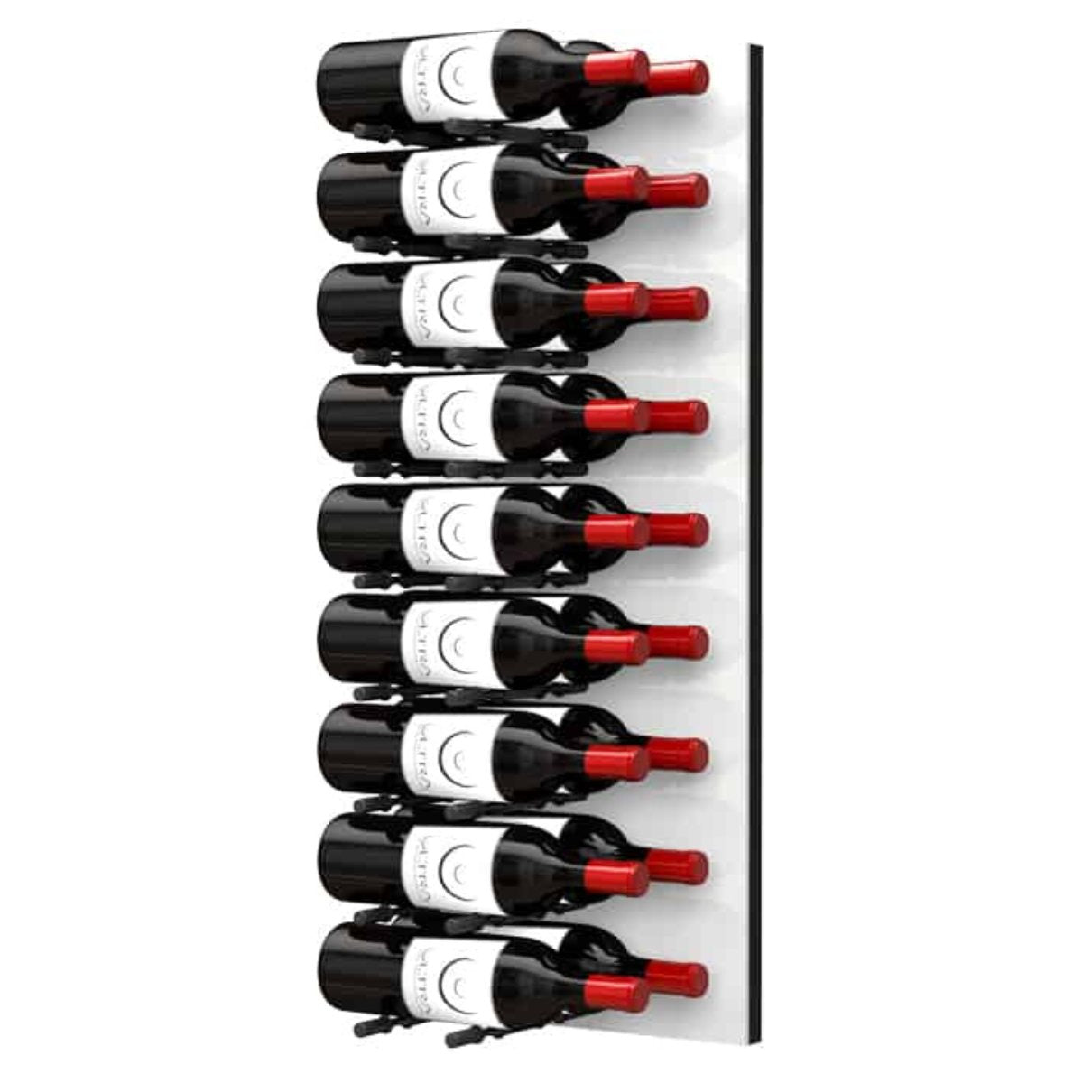 Ultra Fusion 3FT Label Out Wine Wall White Acrylic (9-27 Bottles) - Matte Black finish, Double deep shown