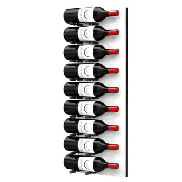 Ultra Fusion 3FT Label Out Wine Wall White Acrylic (9-27 Bottles) - Matte Black finish, Single deep shown