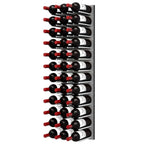 Ultra Fusion 4FT Cork-Out Wine Wall Alumasteel (36 Bottles) - Brushed Aluminum Finish Shown