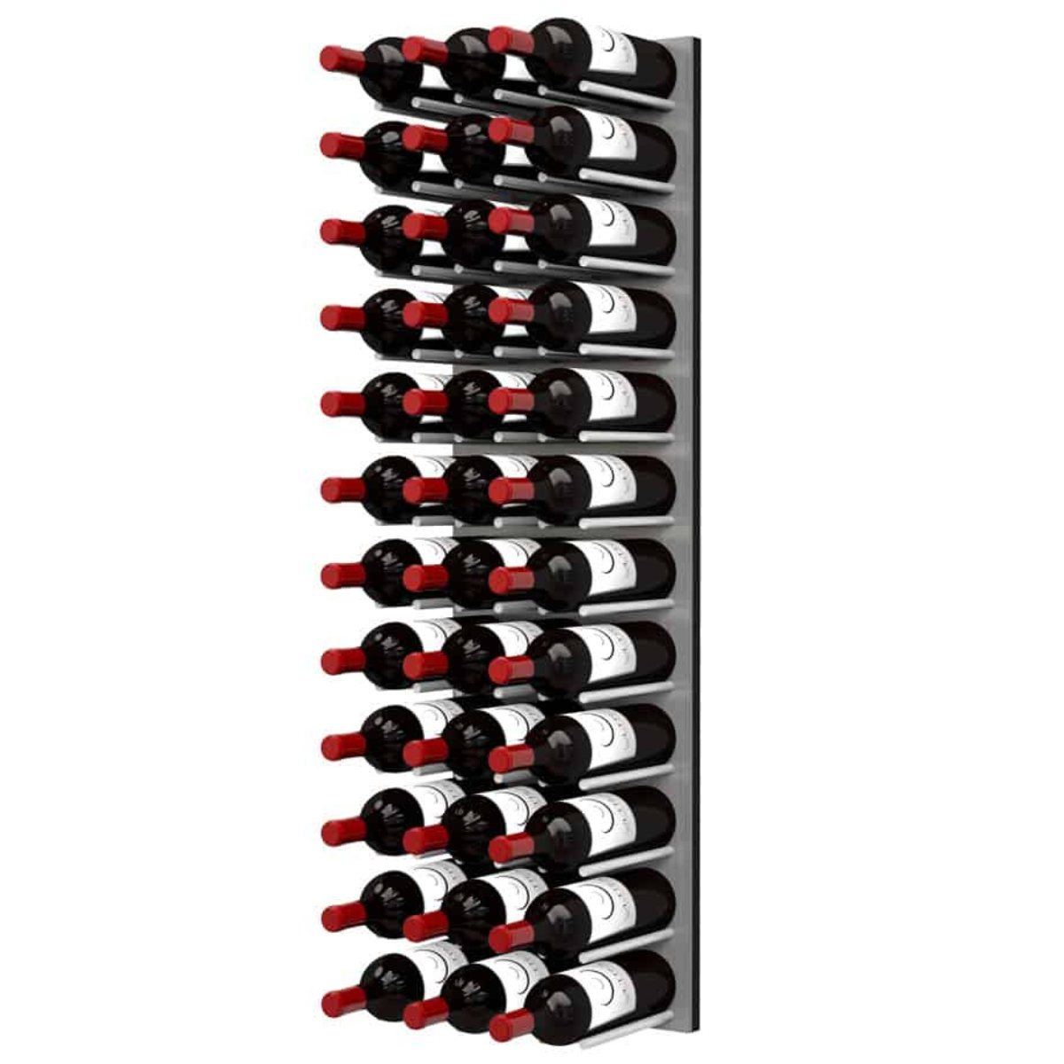 Ultra Fusion 4FT Cork-Out Wine Wall Alumasteel (36 Bottles) - Brushed Aluminum Finish Shown