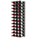 Ultra Fusion 4FT Cork-Out Wine Wall Alumasteel (36 Bottles) - Brushed Aluminum Finish Shown